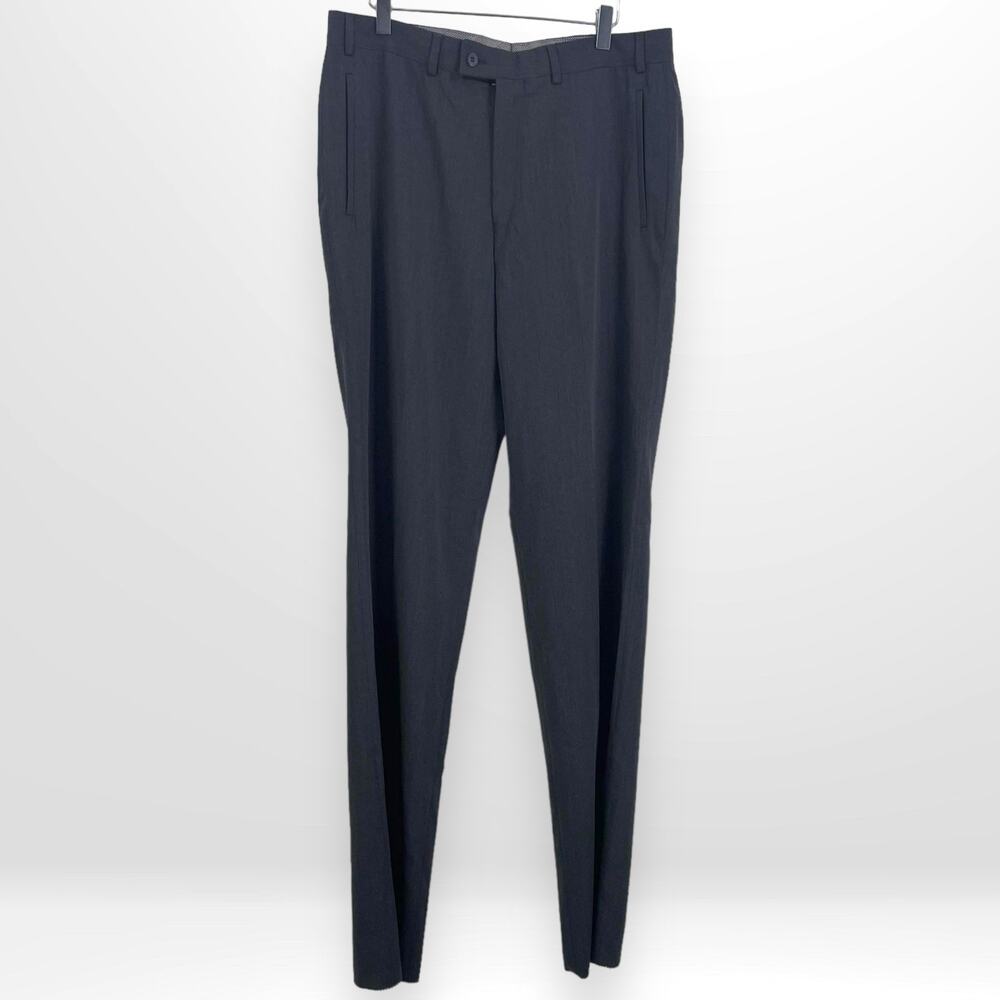 HILTL Gray Solid Mens Dress Pants